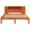 vidaXL Bookcase Bed without Mattress Wax Brown 140x190cm Solid Wood Pine