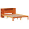 vidaXL Bookcase Bed without Mattress Wax Brown 120x200cm Solid Wood Pine