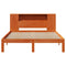 vidaXL Bookcase Bed without Mattress Wax Brown 120x200cm Solid Wood Pine