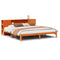 vidaXL Bookcase Bed without Mattress Wax Brown 180x200 cm Super King Solid Wood Pine