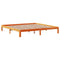 vidaXL Bookcase Bed without Mattress Wax Brown 180x200 cm Super King Solid Wood Pine