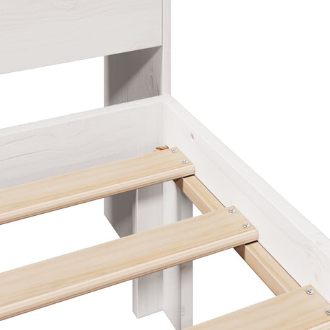 vidaXL Bookcase Bed without Mattress White 75x190 cm Small Single Solid Wood Pine