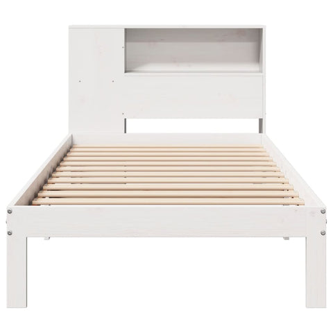 vidaXL Bookcase Bed without Mattress White 90x190 cm Single Solid Wood Pine