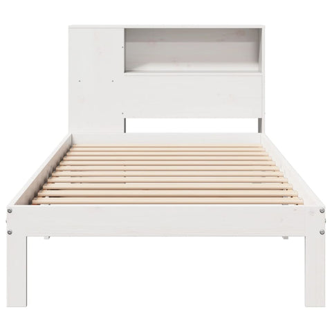 vidaXL Bookcase Bed without Mattress White 90x200cm Solid Wood Pine