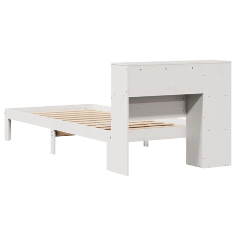 vidaXL Bookcase Bed without Mattress White 100x200cm Solid Wood Pine