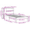 vidaXL Bookcase Bed without Mattress White 100x200cm Solid Wood Pine