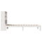 vidaXL Bookcase Bed without Mattress White 90x190 cm Single Solid Wood Pine