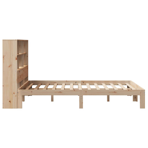 vidaXL Bookcase Bed without Mattress 135x190 cm Doouble Solid Wood Pine