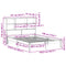 vidaXL Bookcase Bed without Mattress 135x190 cm Doouble Solid Wood Pine