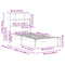 vidaXL Bookcase Bed without Mattress 90x200cm Solid Wood Pine