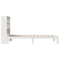 vidaXL Bookcase Bed without Mattress White 90x200cm Solid Wood Pine