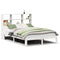 vidaXL Bookcase Bed without Mattress White 120x200cm Solid Wood Pine