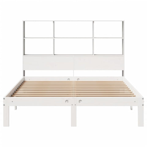 vidaXL Bookcase Bed without Mattress White 120x200cm Solid Wood Pine