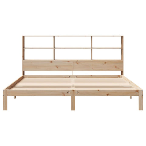 vidaXL Bookcase Bed without Mattress 180x200 cm Super King Solid Wood Pine