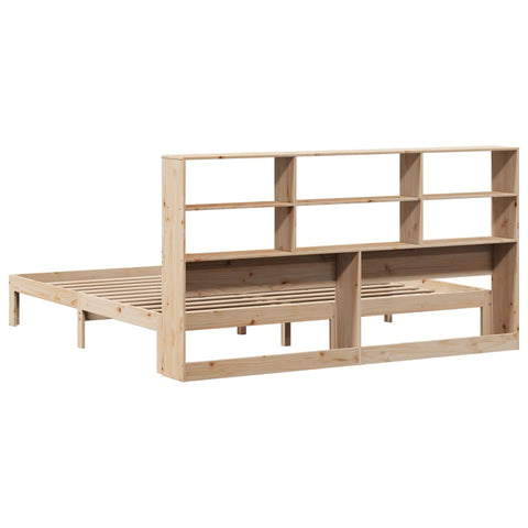 vidaXL Bookcase Bed without Mattress 180x200 cm Super King Solid Wood Pine