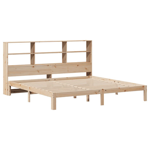vidaXL Bookcase Bed without Mattress 200x200cm Solid Wood Pine