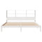 vidaXL Bookcase Bed without Mattress White 200x200cm Solid Wood Pine