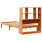 vidaXL Bookcase Bed without Mattress Wax Brown 75x190 cm Small Single Solid Wood Pine