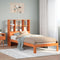 vidaXL Bookcase Bed without Mattress Wax Brown 100x200cm Solid Wood Pine