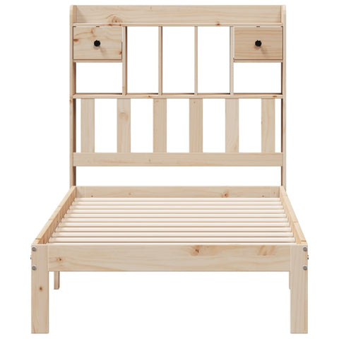 vidaXL Bookcase Bed without Mattress 90x190cm Solid Wood Pine