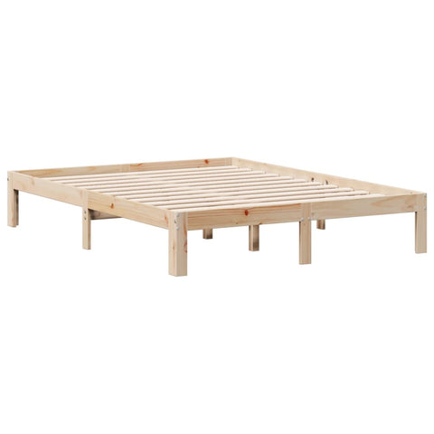 vidaXL Bookcase Bed without Mattress 140x190cm Solid Wood Pine