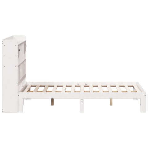 vidaXL Bookcase Bed without Mattress White 140x190cm Solid Wood Pine