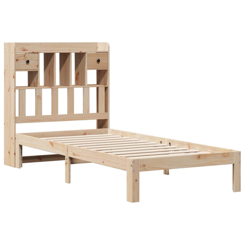 vidaXL Bookcase Bed without Mattress 90x200cm Solid Wood Pine