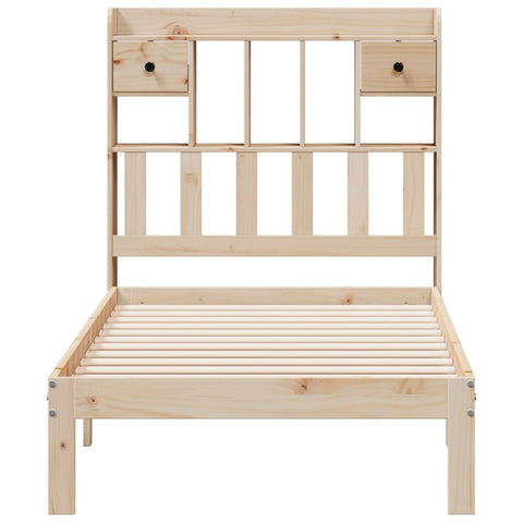 vidaXL Bookcase Bed without Mattress 90x200cm Solid Wood Pine