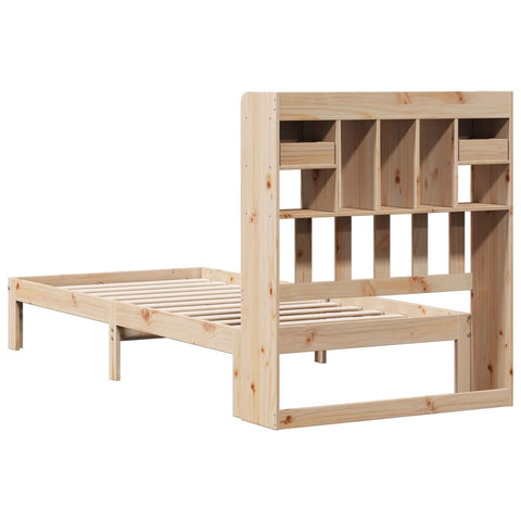 vidaXL Bookcase Bed without Mattress 90x200cm Solid Wood Pine