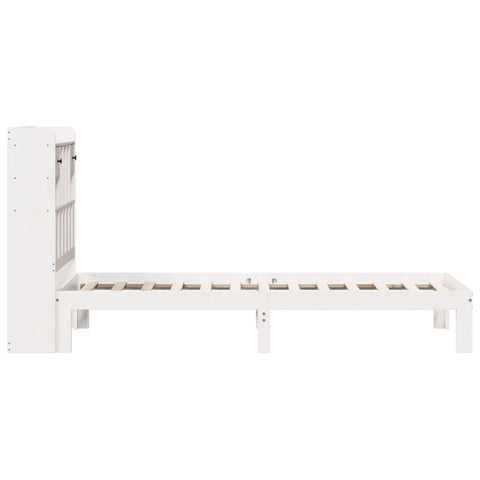 vidaXL Bookcase Bed without Mattress White 90x200cm Solid Wood Pine