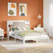 vidaXL Bookcase Bed without Mattress White 140x200cm Solid Wood Pine