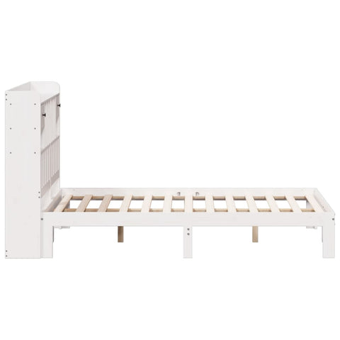 vidaXL Bookcase Bed without Mattress White 150x200cm Solid Wood Pine