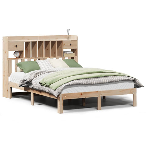 vidaXL Bookcase Bed without Mattress 160x200cm Solid Wood Pine