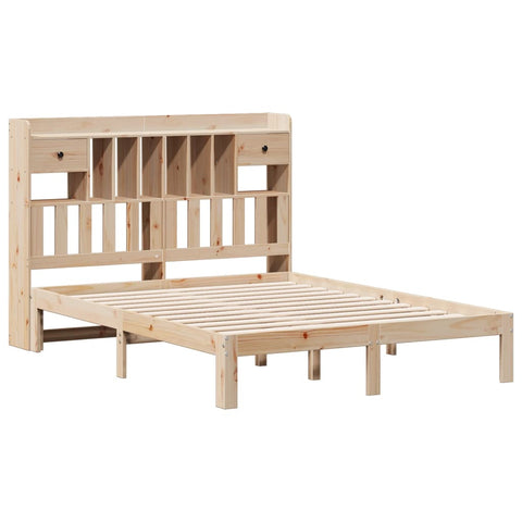 vidaXL Bookcase Bed without Mattress 160x200cm Solid Wood Pine