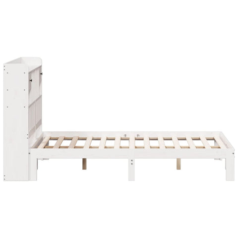 vidaXL Bookcase Bed without Mattress White 160x200cm Solid Wood Pine