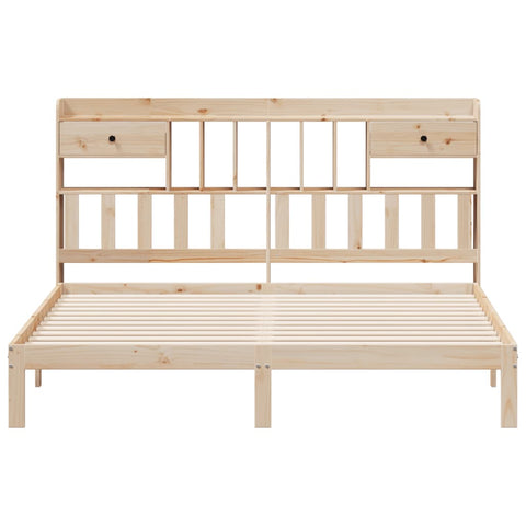 vidaXL Bookcase Bed without Mattress 180x200cm Solid Wood Pine