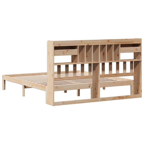 vidaXL Bookcase Bed without Mattress 180x200cm Solid Wood Pine
