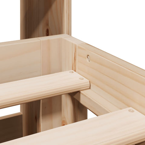 vidaXL Bookcase Bed without Mattress 180x200cm Solid Wood Pine