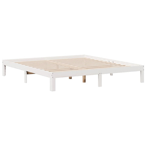 vidaXL Bookcase Bed without Mattress White 180x200cm Solid Wood Pine
