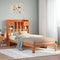 vidaXL Bookcase Bed without Mattress Wax Brown 100x200cm Solid Wood Pine