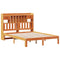 vidaXL Bookcase Bed without Mattress Wax Brown 140x200cm Solid Wood Pine