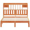 vidaXL Bookcase Bed without Mattress Wax Brown 140x200cm Solid Wood Pine