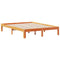vidaXL Bookcase Bed without Mattress Wax Brown 140x200cm Solid Wood Pine