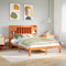 vidaXL Bookcase Bed without Mattress Wax Brown 140x200cm Solid Wood Pine