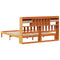 vidaXL Bookcase Bed without Mattress Wax Brown 180x200cm Solid Wood Pine