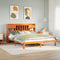 vidaXL Bookcase Bed without Mattress Wax Brown 180x200cm Solid Wood Pine