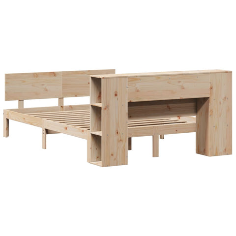 vidaXL Bookcase Bed without Mattress 120x190 cm Small Double Solid Wood Pine