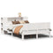 vidaXL Bookcase Bed without Mattress White 120x190 cm Small Double Solid Wood Pine