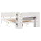 vidaXL Bookcase Bed without Mattress White 135x190 cm Double Solid Wood Pine