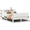 vidaXL Bookcase Bed without Mattress White 140x190cm Solid Wood Pine